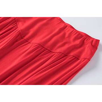 AvaCostume Womens Modal Cotton Soft Yoga Sports Dance Harem Pants, M, Red