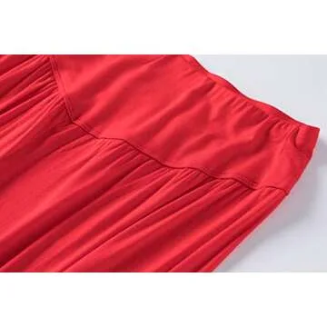 AvaCostume Womens Modal Cotton Soft Yoga Sports Dance Harem Pants, M, Red