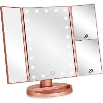 Flymiro Tri-fold Makeup Mirror