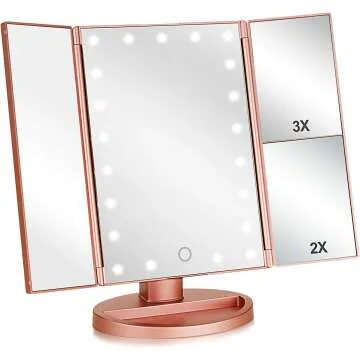 Flymiro Tri-fold Makeup Mirror