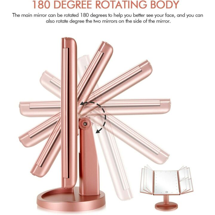 Flymiro Tri-fold Makeup Mirror