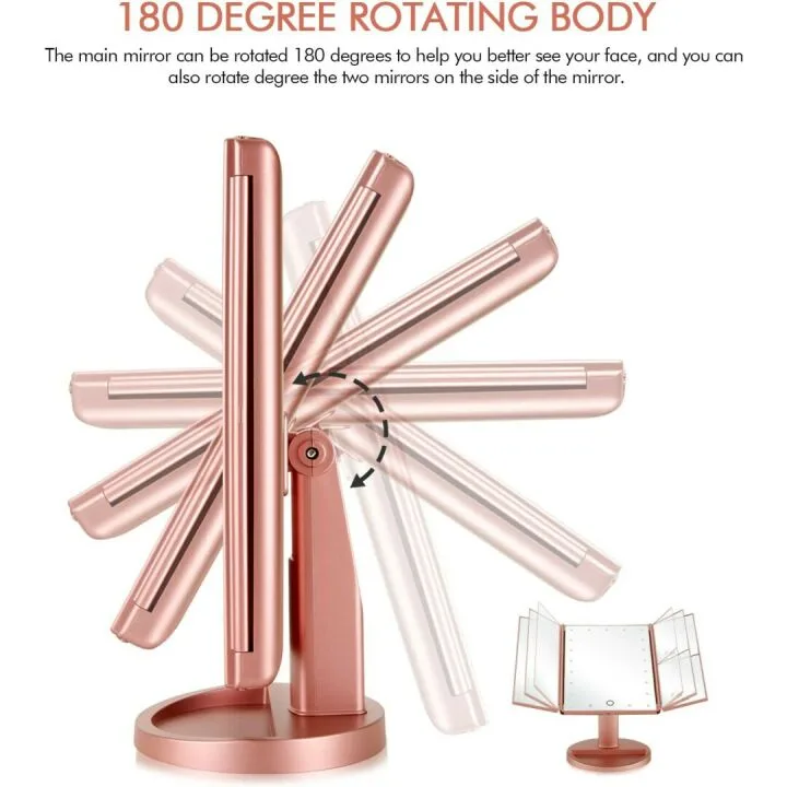 Flymiro Tri-fold Makeup Mirror