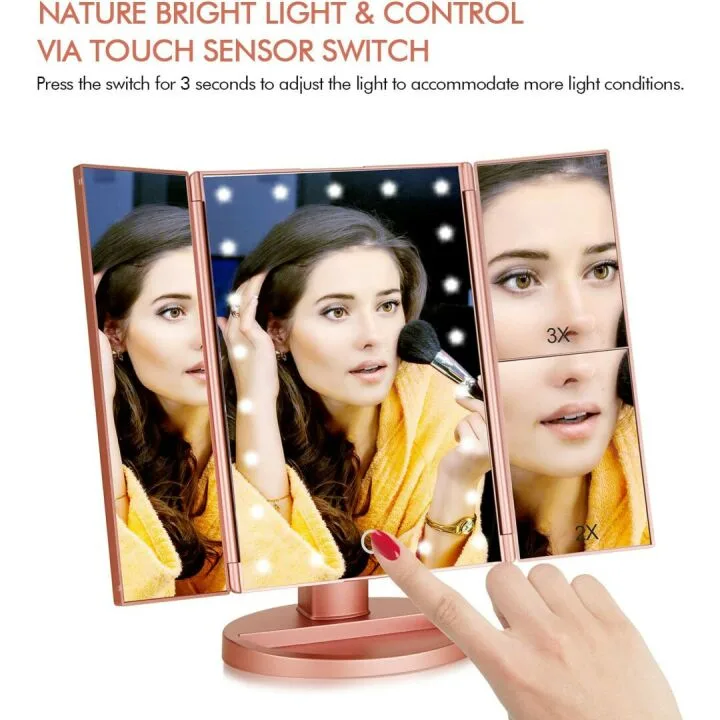 Flymiro Tri-fold Makeup Mirror