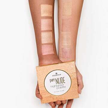 essence Pure Nude Highlighter Palette 4 Shades Vegan