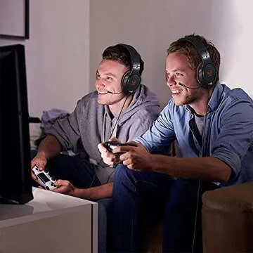 Gaming Headset for Nintendo Switch, Xbox One, PS4, PS5, Bass Surround and Noise Cancelling with Flexible Mic, 3.5mm Wired Adjustable Over-Ear Headphones for Laptop PC iPad Smartphones (Red-Black)