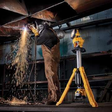 DEWALT 20V MAX LED Work Light, 3000 Lumens of Brightness with 3 Modes, Tripod Base, Bare Tool Only (DCL079B)