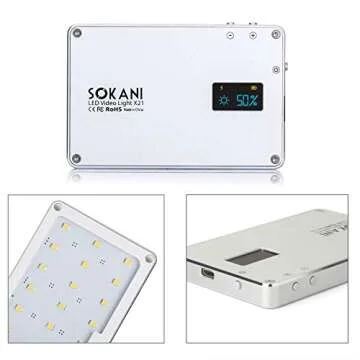 SOKANI X21 LED Video Light for Vlogging & Photography