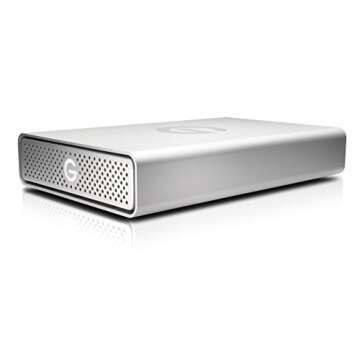 G-Technology 10TB G-DRIVE USB 3.0 Desktop External Hard Drive, Silver - Compact, High-Performance Storage - 0G05016-1