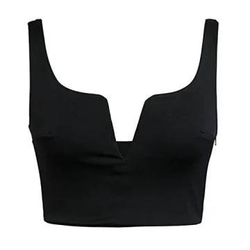 Stylish Susupeng Deep V Neck Sleeveless Crop Top