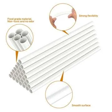 White Plastic Cake Dowel Rods for Tiered Cake Support