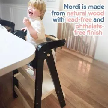 Nordi Foldable Toddler Kitchen Tower - Montessori Helper with 3 Heights