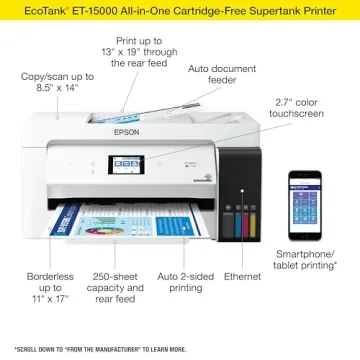 Epson EcoTank ET-15000 Wireless Printer for Home Office
