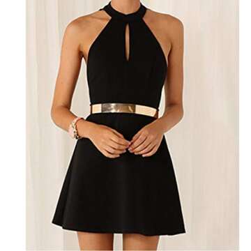 GOLD BELT For Women Adjustable Gold Mirror Belt for women dresses by Hybrid Fashionista Gold Accessories