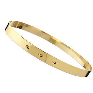 GOLD BELT For Women Adjustable Gold Mirror Belt for women dresses by Hybrid Fashionista Gold Accessories