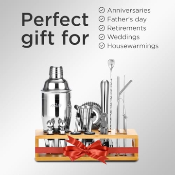 TEAVAS 25-Piece Premium Bar Set for Mixology Enthusiasts