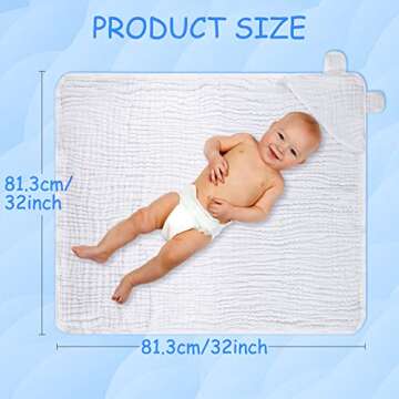 Chumia Baby Hooded Muslin Cotton Towels Set of 2