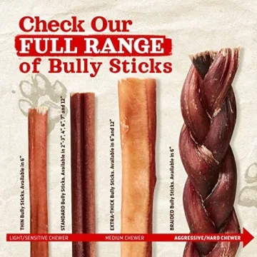 Natural Farm Odor-Free Bully Sticks 12 Pack for Dogs