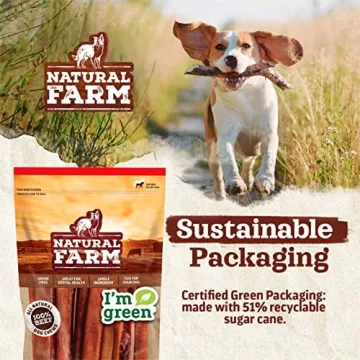Natural Farm Odor-Free Bully Sticks 12 Pack for Dogs