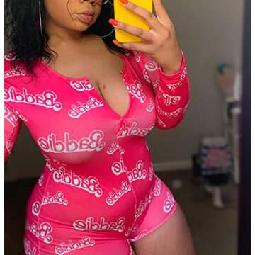 MissShorthair Onesies Women Sexy Pajamas, Cute Onesie Pajamas for Women Shorts (Baddie, M)