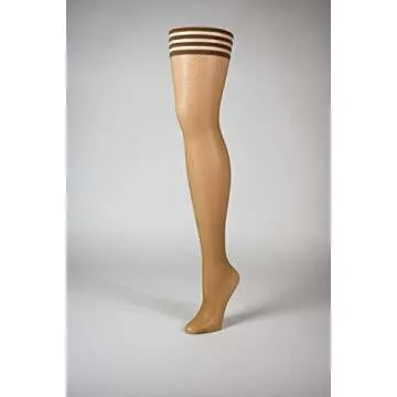 Kixies Ruby Nude Black Back Seam Stockings for Women