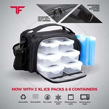 ThinkFit Insulated Meal Prep Lunch Box for Healthy Eating