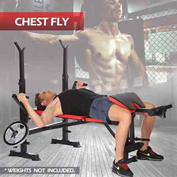 600lbs Adjustable Olympic Weight Bench for All Workouts