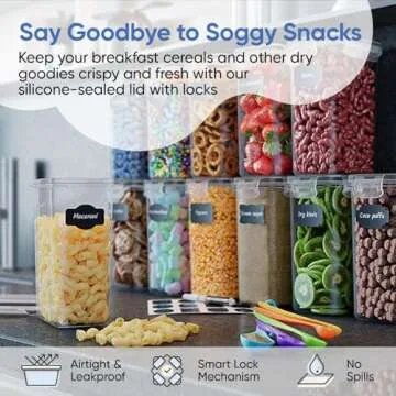 Airtight Food Storage Containers - Pack of 12 for Kitchen