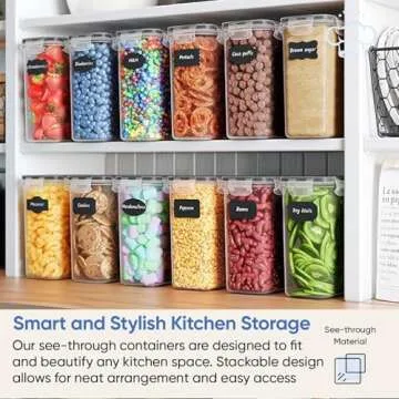 Airtight Food Storage Containers - Pack of 12 for Kitchen