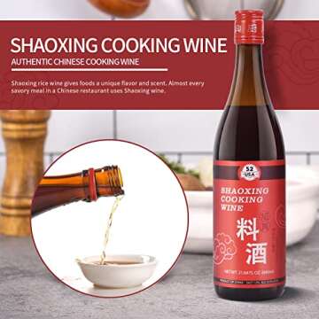 52USA Shaoxing Cooking Wine 21.64 fl oz, Chinese Asian Cooking Wine, Shao Hsing Rice Wine, Shaoxing ...