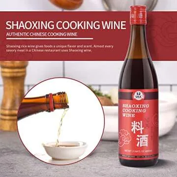 52USA Shaoxing Cooking Wine 21.64 fl oz, Chinese Asian Cooking Wine, Shao Hsing Rice Wine, Shaoxing ...