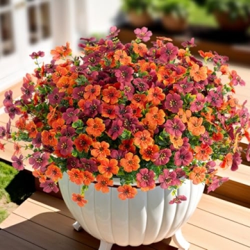 12 Bundles of Autumn Artificial Daisy Flowers for Vibrant Decor
