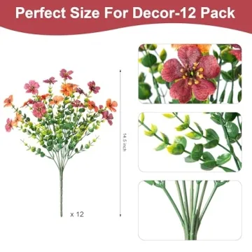 Autumn Artificial Daisy Flowers for Outdoor Decor