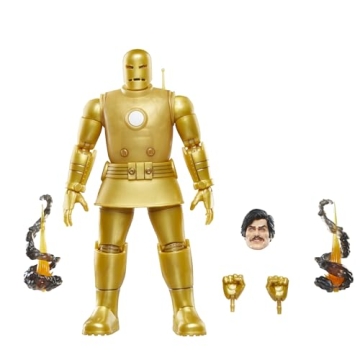 Marvel Legends Series Iron Man (Model 01 - Gold), Iron Man Comics Collectible 6-Inch Action Figure, ...