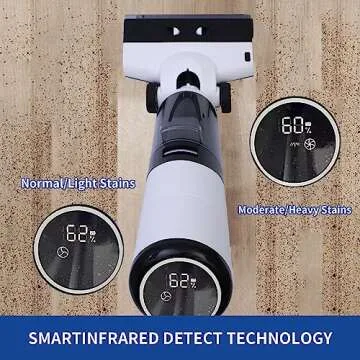 Cordless Wet Dry Vacuum Cleaner, Hardwood Floor Cleaner Vacuum Mop All in One with Self-Cleaning & Air Drying, LED Display, Smart Voice Assistant, Large Dual Water Tank, One Step Cleanning