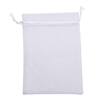 KUPOO 50PCS Pack of 8x12 Inch Organza Drawstring Gift Bags for Weddings & Parties