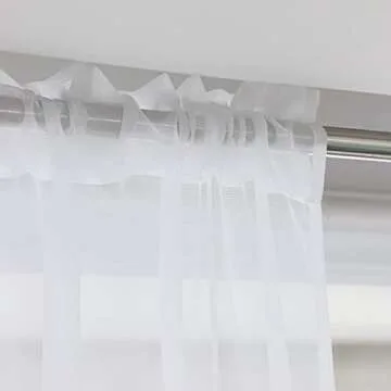 Elegant White Sheer Curtains for Windows 84 Inch