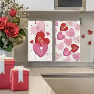 Shop Cute Valentine Kitchen Towels Set of 2 Online