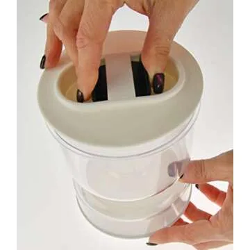 Home-X Pickle and Olives Hourglass Jar, Juice Separator, Pickle and Olive Container – 4.5” L