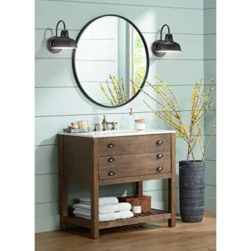 John Timberland Rustic Farmhouse Industrial Outdoor Wall Light Sconce Fixture Bronze Brown 11 1/4" Urban Farmhouse Decor for Exterior House Barn Porch Patio Outside Deck Garage Front Door Home