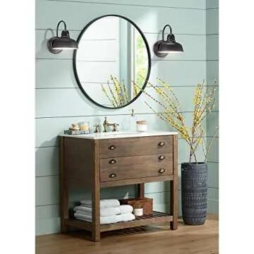 John Timberland Rustic Farmhouse Industrial Outdoor Wall Light Sconce Fixture Bronze Brown 11 1/4" Urban Farmhouse Decor for Exterior House Barn Porch Patio Outside Deck Garage Front Door Home