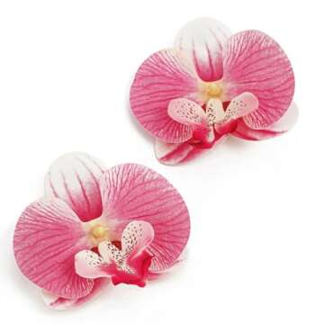 Bethynas Large Butterfly Orchid Earrings for Women