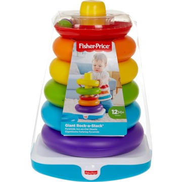 Fisher-Price Giant Rock-A-Stack Toy for Kids and Pets