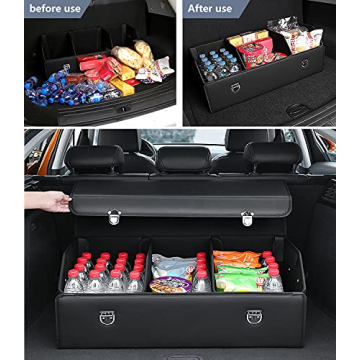 Durable Leather Trunk Organizer for Cars | Zrpiot 30 inches