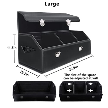 Durable Leather Trunk Organizer for Cars | Zrpiot 30 inches