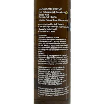 Hollywood Beauty Hair Growth Oil with Flaxseed & Chebe 4 oz