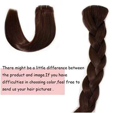 PERFECTOP 18 Inch Clip in Human Hair Extensions Chocolate Brown Straight Real Natural Hair Extensions Clip in Thick Hair Weft 70g 7pcs