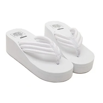 ANBOVER Women's High Wedge Beach Platform Slippers - Stylish Comfort