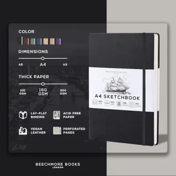 Luxury Beechmore Sketch Book A4 for Artists and Designers