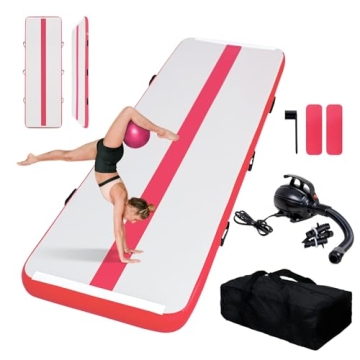 FEATH-R-LITE 10ft Inflatable Gymnastics Tumble Track Tumbling Mat - Super Bounce & Easy to Use