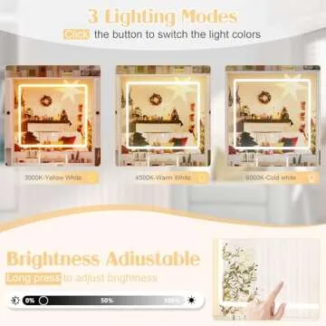 PAKASEPT Vanity Desk with Mirror and Lights, Makeup Vanity with 3 Lighting Modes& Charging Station, 5 Drawers, 4 Cabinets, Farmhouse Bedroom Vanitys for Women, Girls, Teens